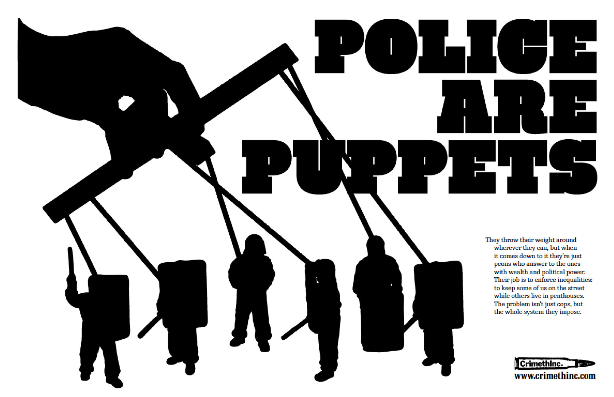 Photo of ‘Police Are Puppets’ front side